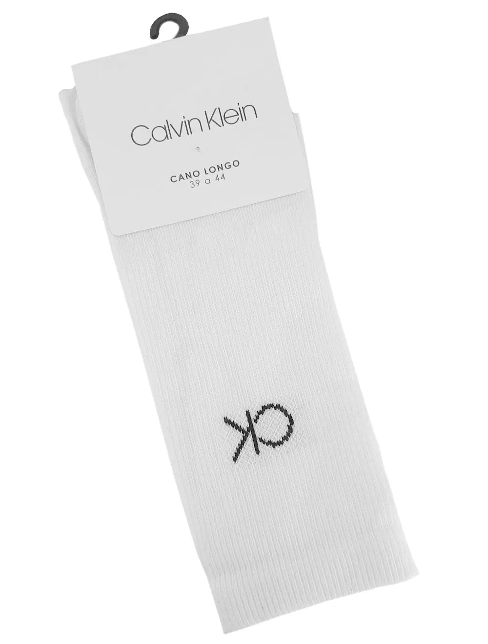 Meia Calvin Klein Esportiva Cano Longo CK Branca 1UN