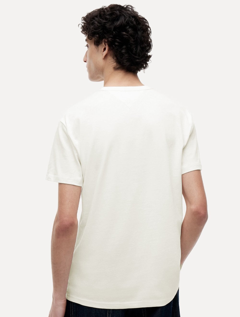 Camiseta Tommy Hilfiger Masculina Regular Badge Logo Tee Off White