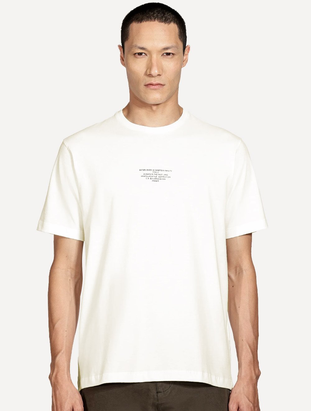 Camiseta Aramis Masculina Regular Minimal Established Off White