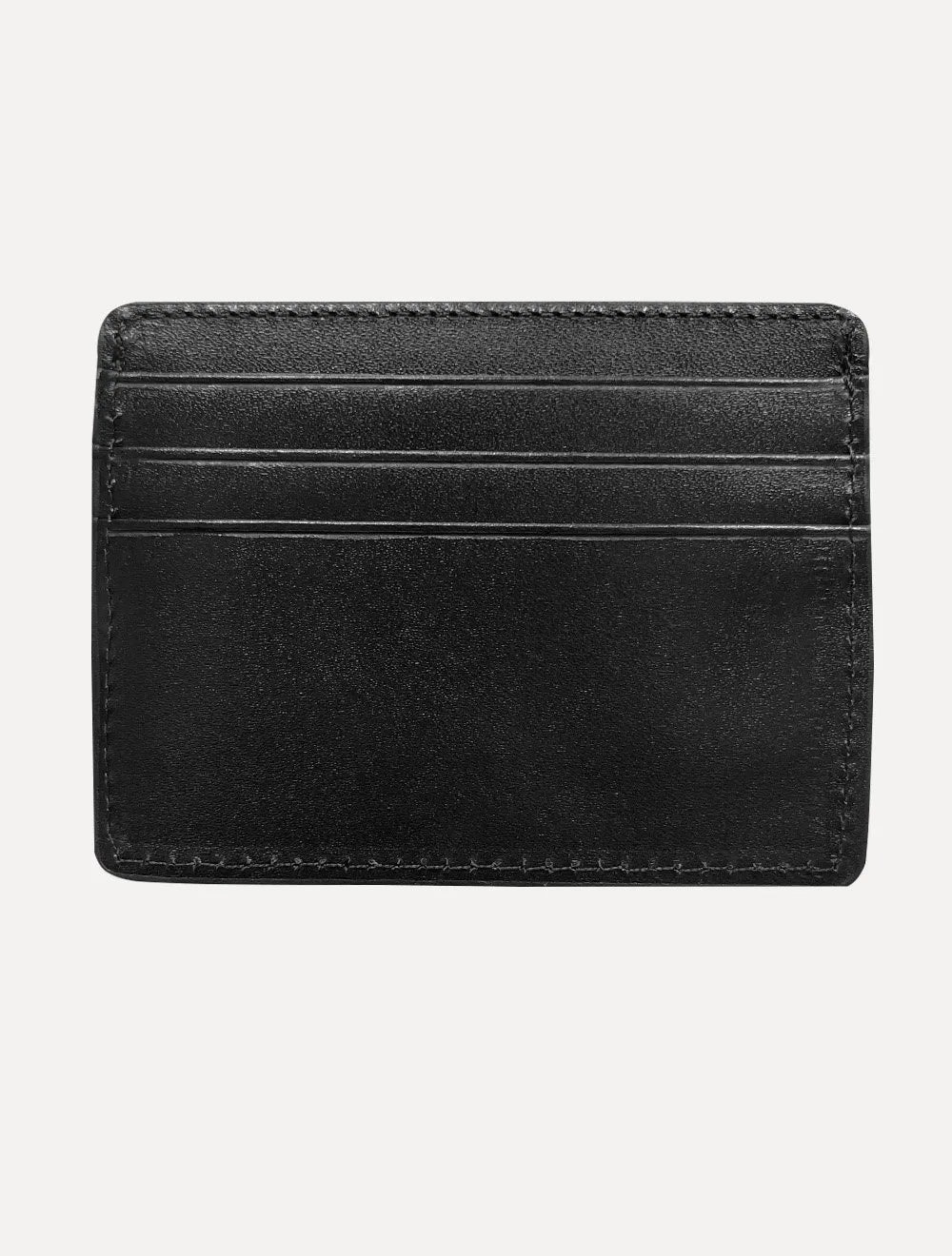Carteira Calvin Klein Jeans Porta Cartão Couro CK Queima Preta