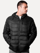 Jaqueta Victory Eagle Masculina Nylon Hoodie Puffer Preta