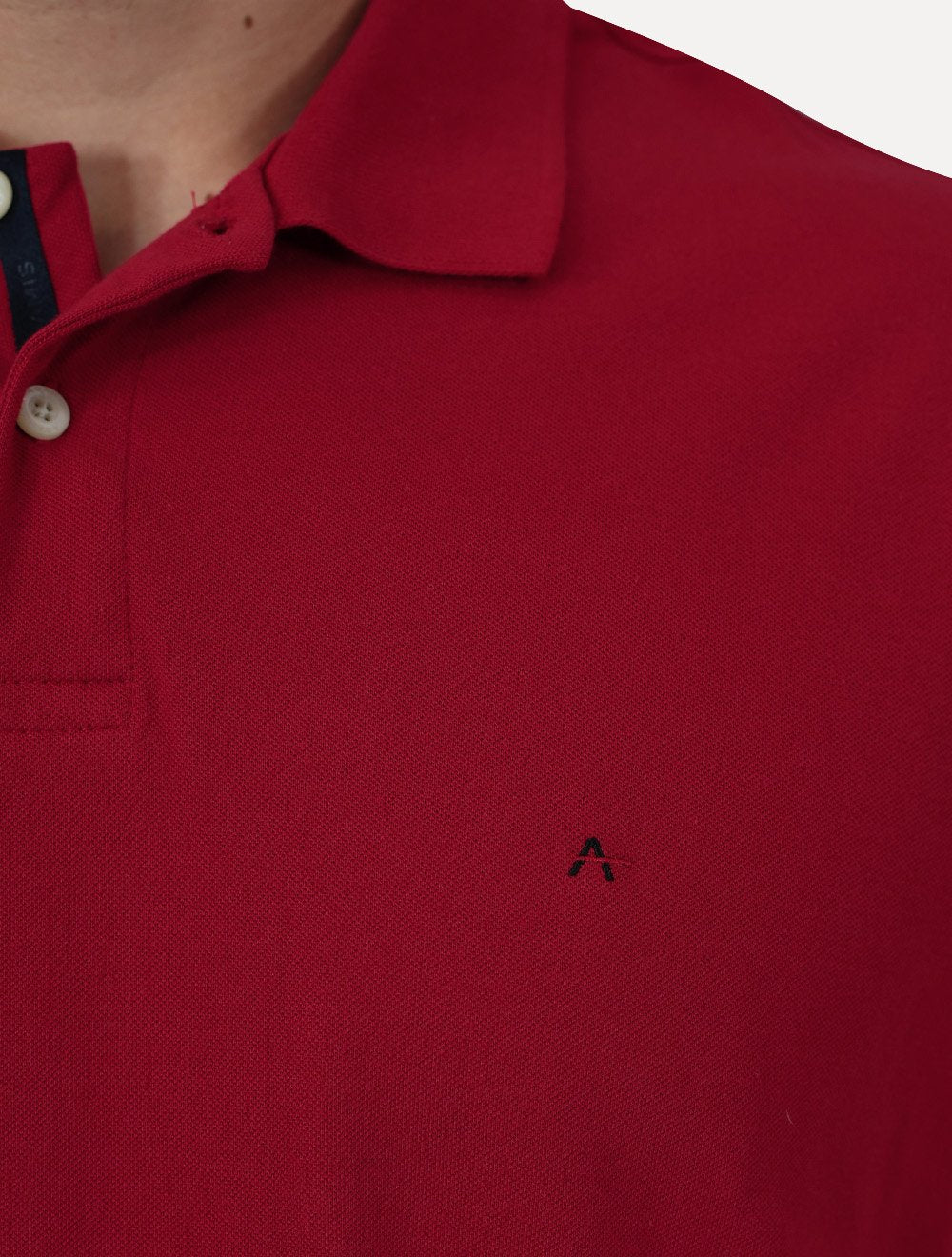 Polo Aramis Masculina Piquet Inner Detail Dark Logo Vermelho