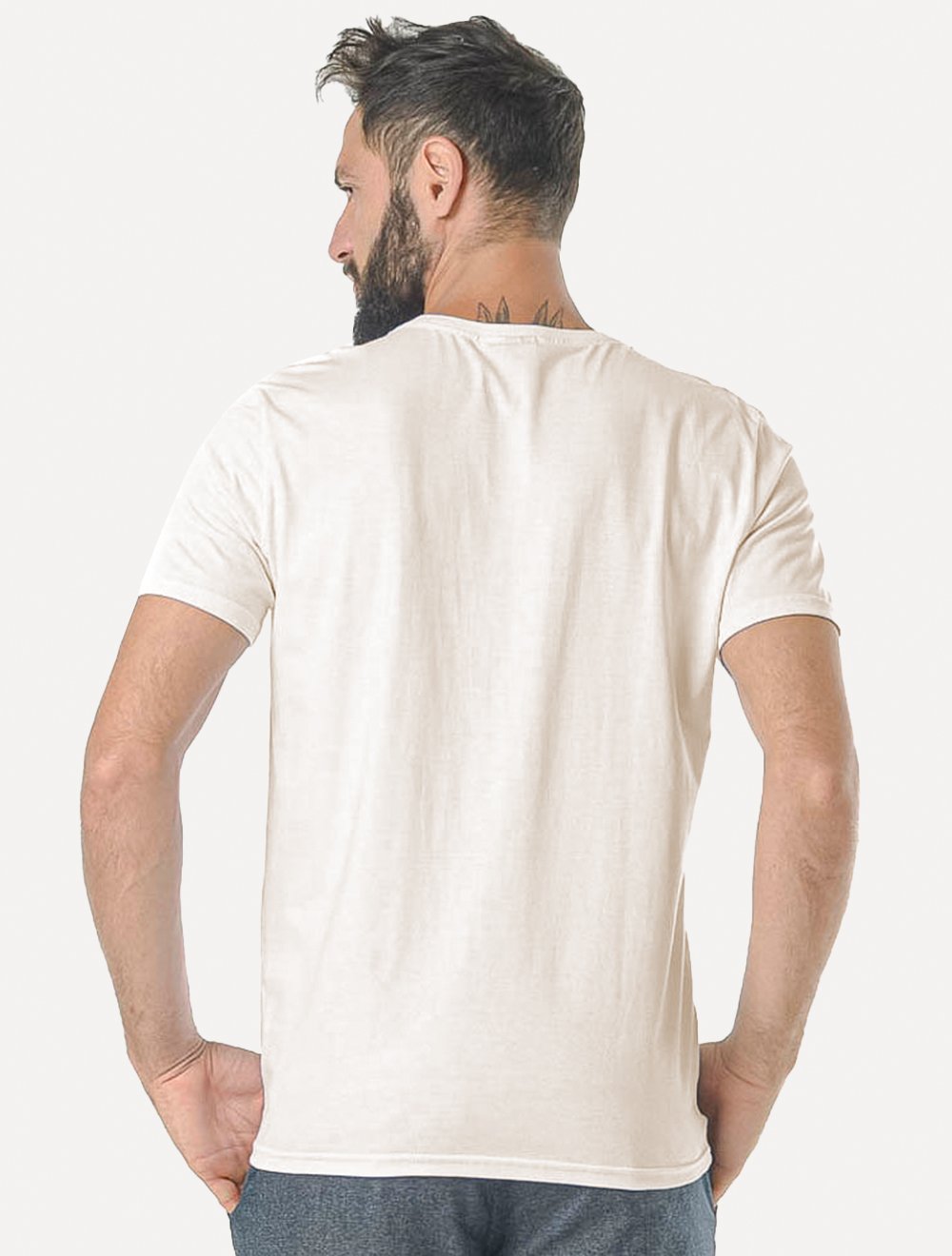Camiseta King & Joe Masculina Slim Tanzanian Beach Off-White