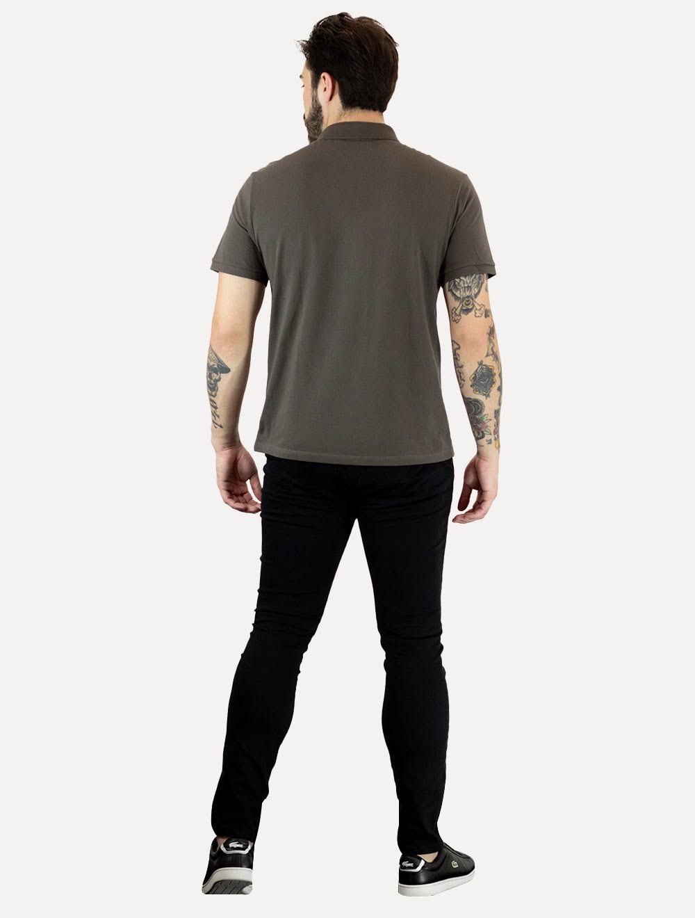 Polo Ellus Masculina Piquet Classic Easa Cinza Médio