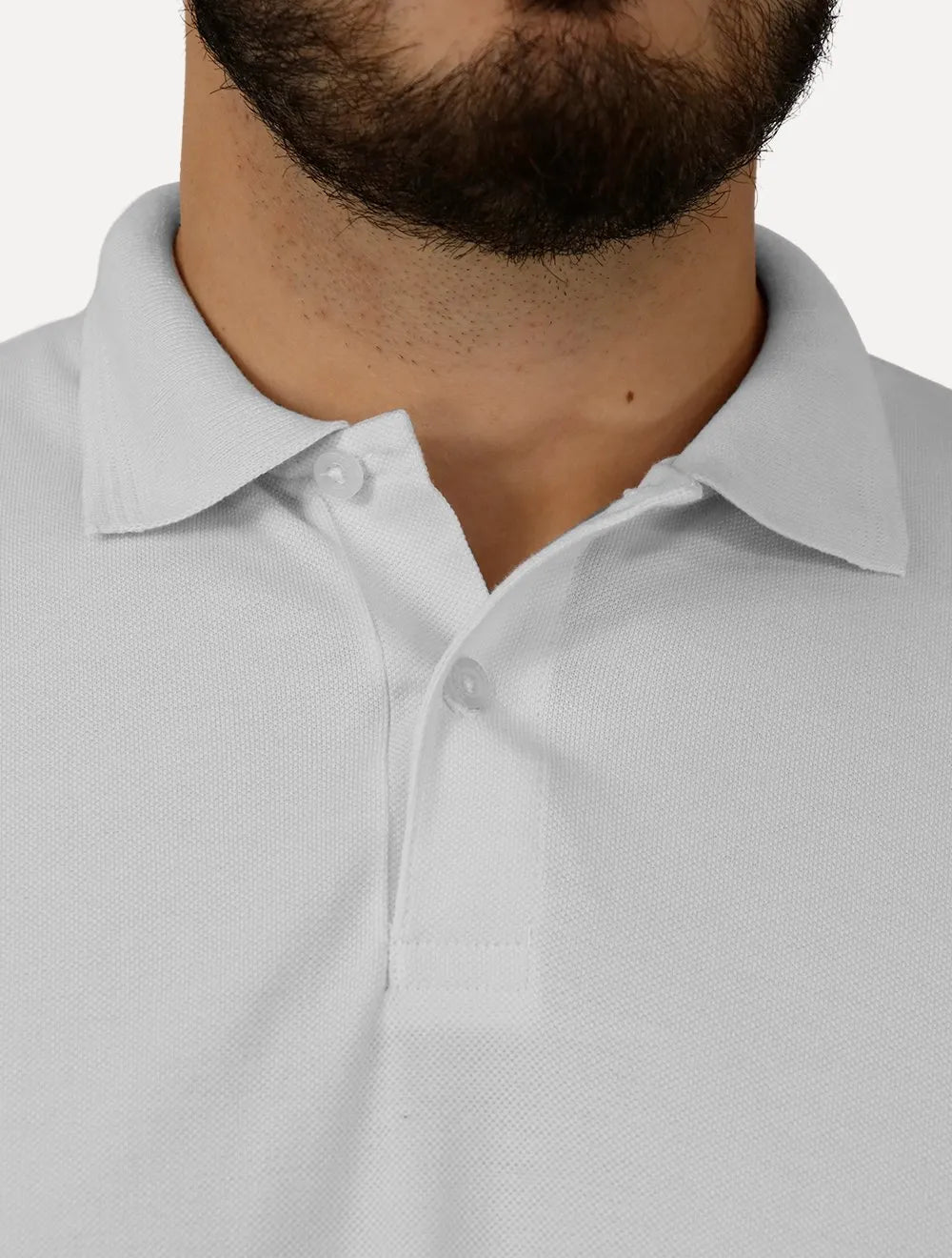 Polo Aramis Masculina Piquet Lisa 3D Rubber Relief Branca