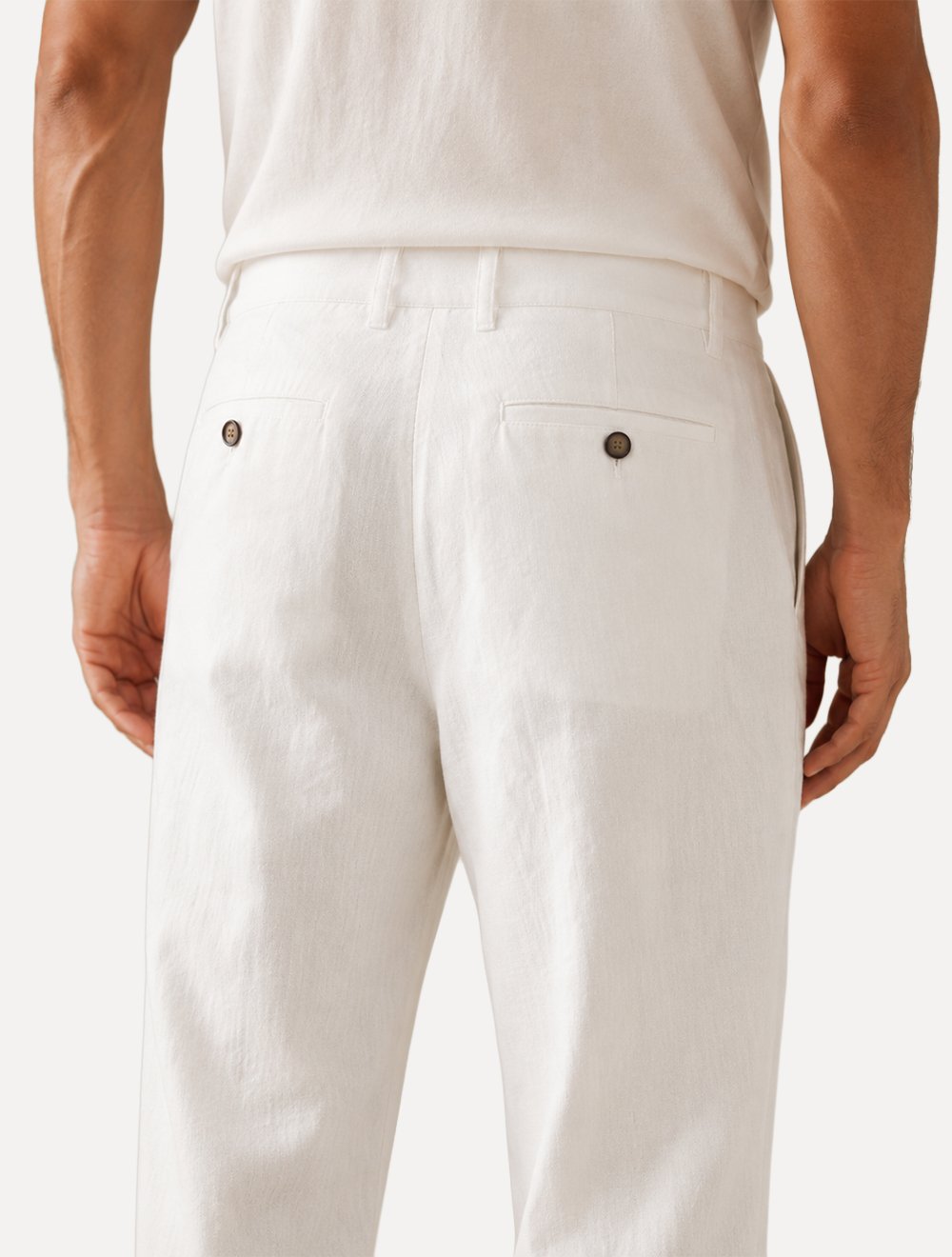 Calça Reserva Masculina Linho Casual Relax Branco