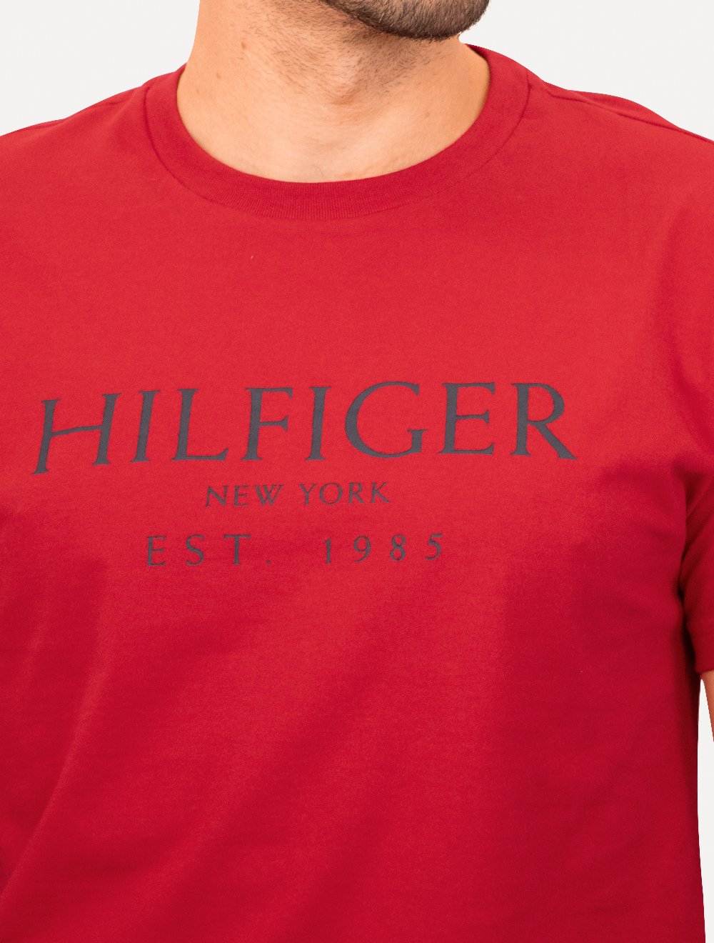 Camiseta Tommy Hilfiger Masculina Big Logo Est.1985 Vermelha