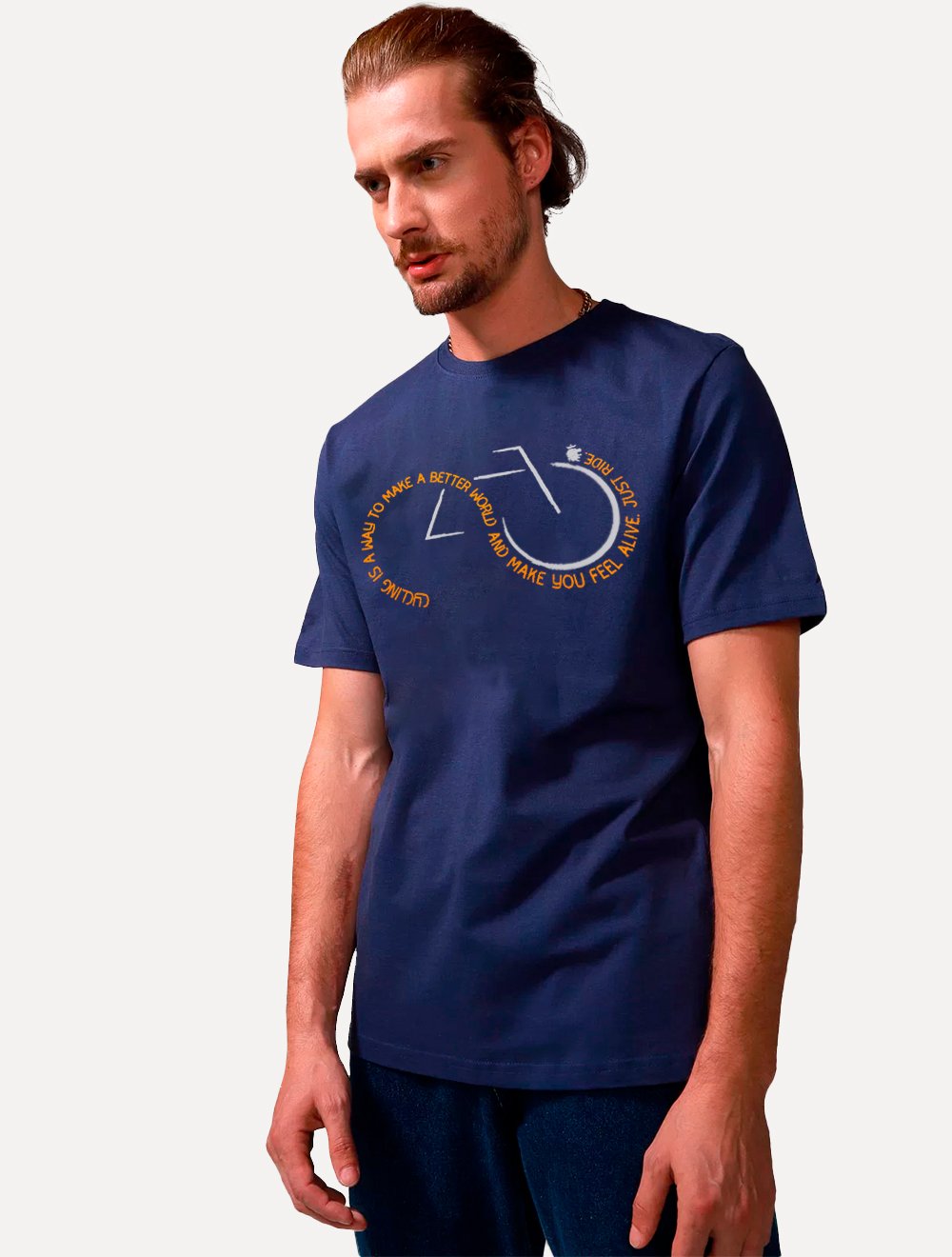 Camiseta Von der Volke Masculina Origineel Cycling Azul Marinho