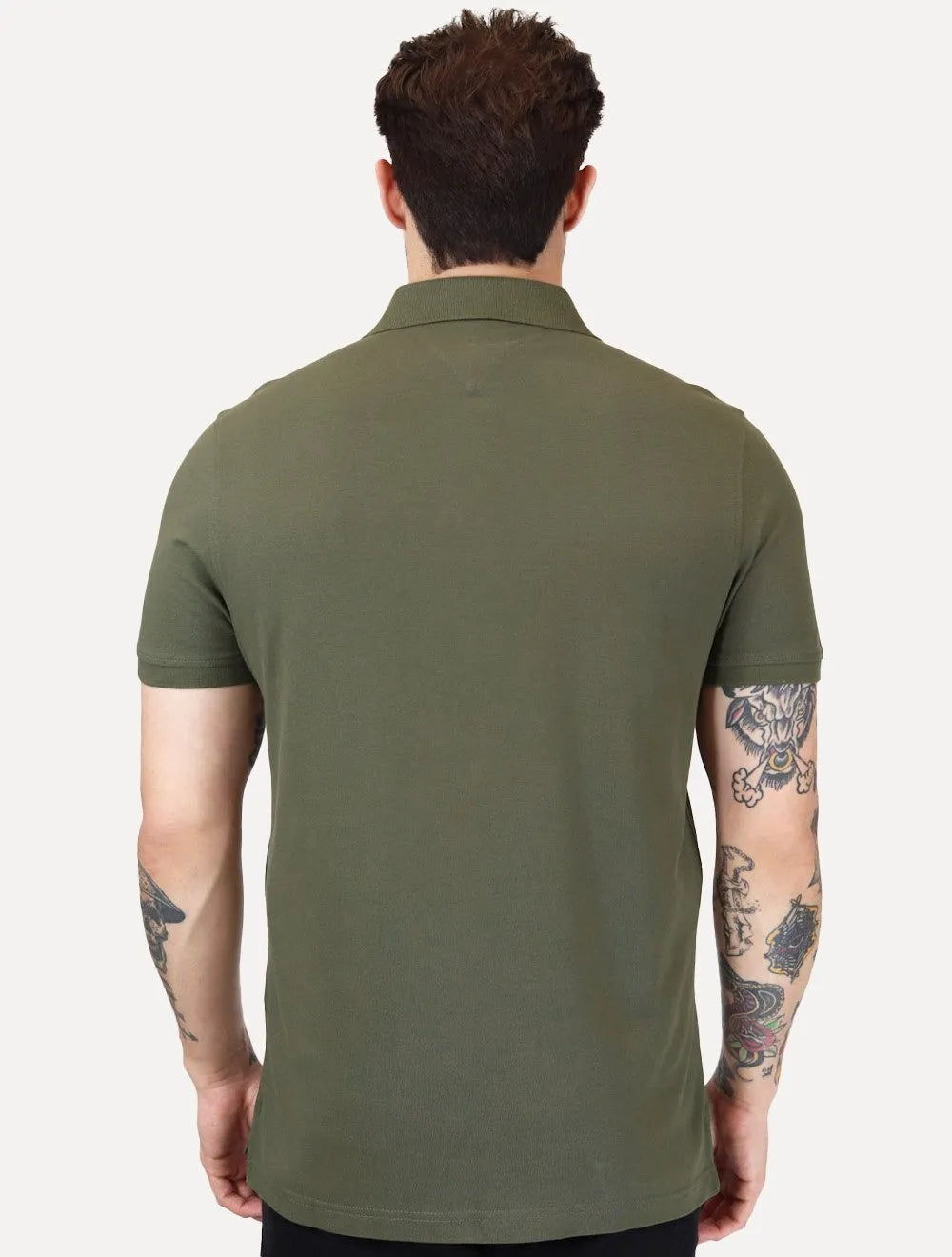 Polo Tommy Hilfiger Masculina Regular Piquet 1985 Verde Militar
