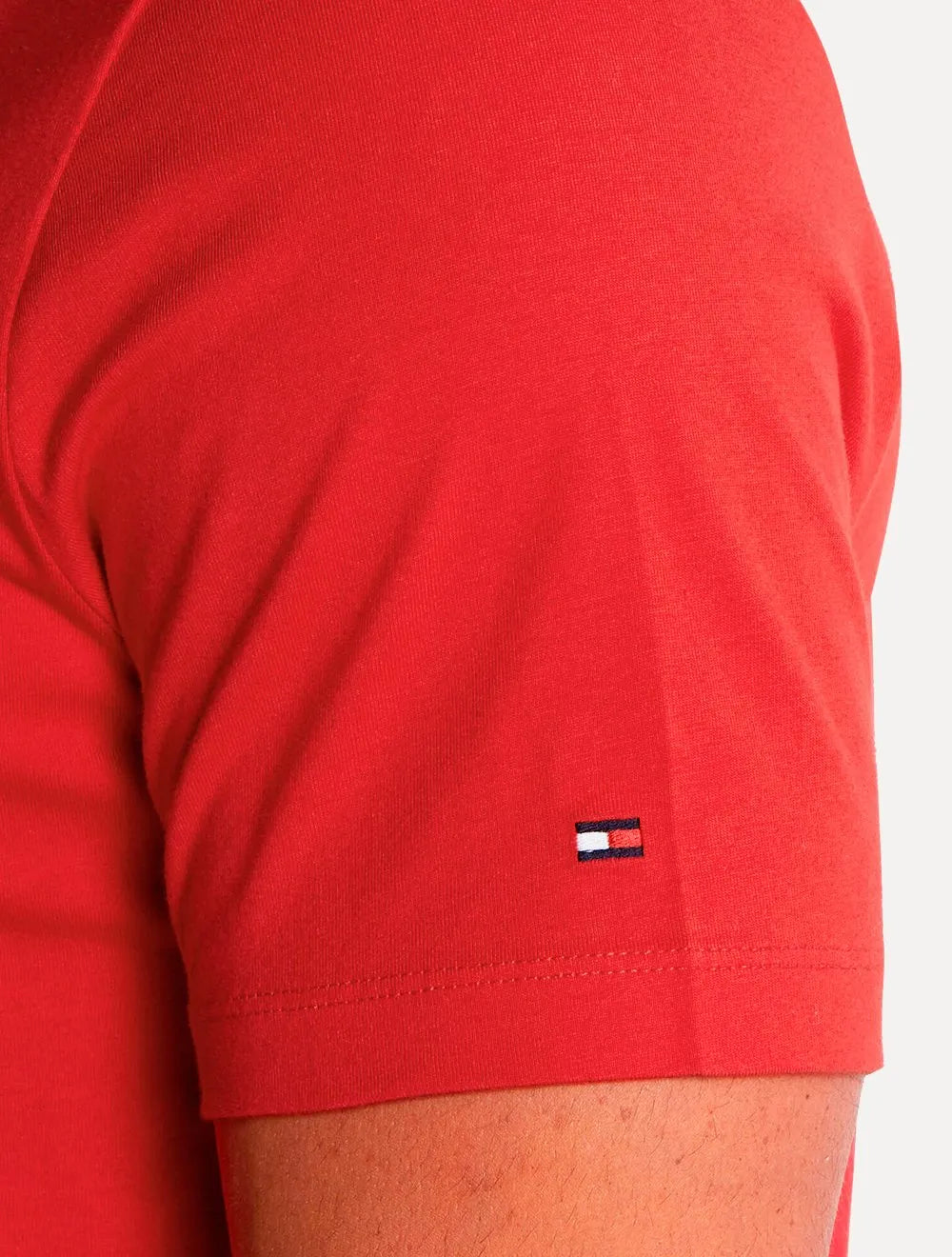 Camiseta Tommy Hilfiger Masculina New York Flag Logo Vermelha