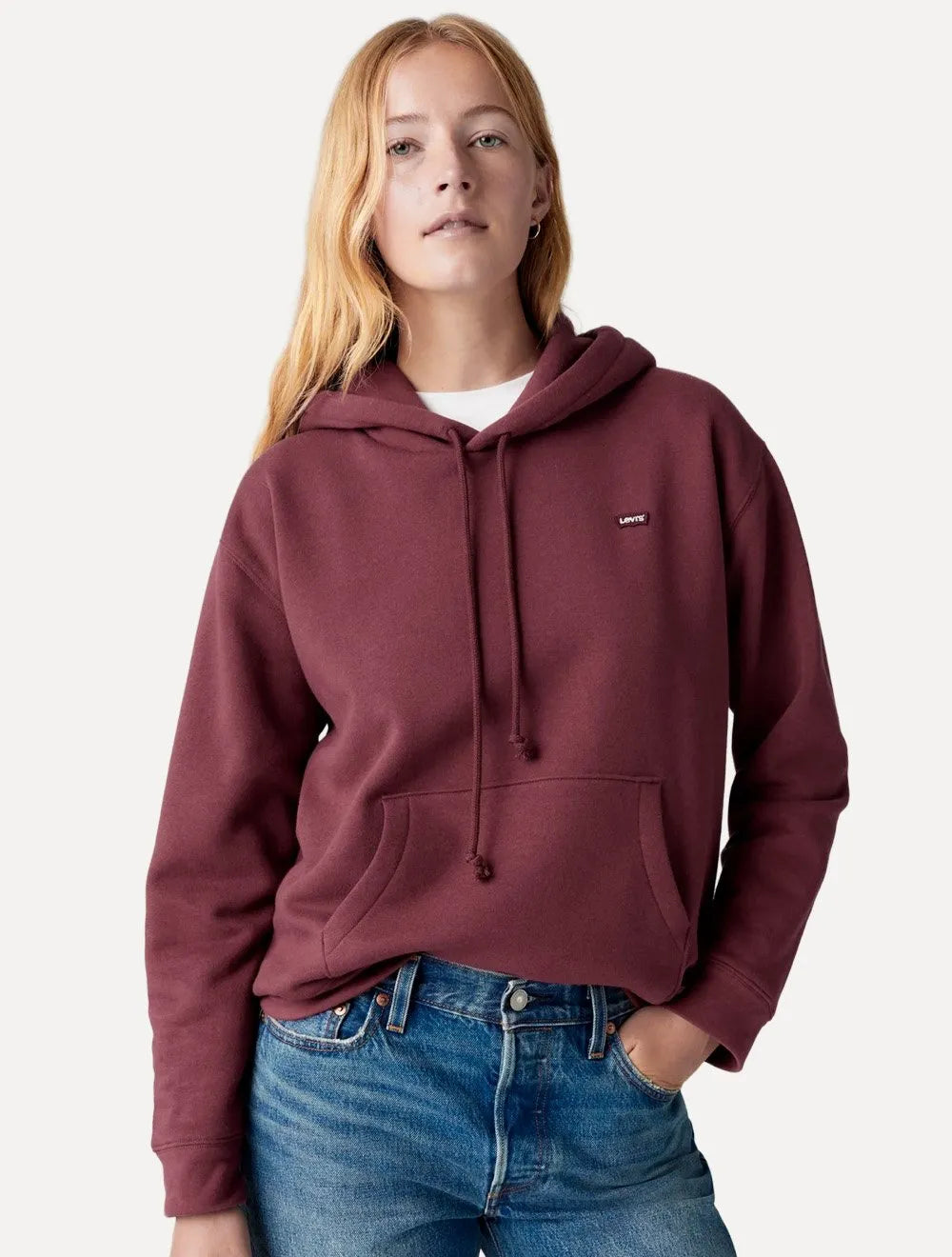 Moletom Levis Feminino Everyday Hoodie Tonal Bordô