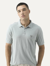 Polo Guess Masculina Piquet Cinza Médio