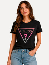 Camiseta Guess Feminina Bust Printed Multicolor Preta