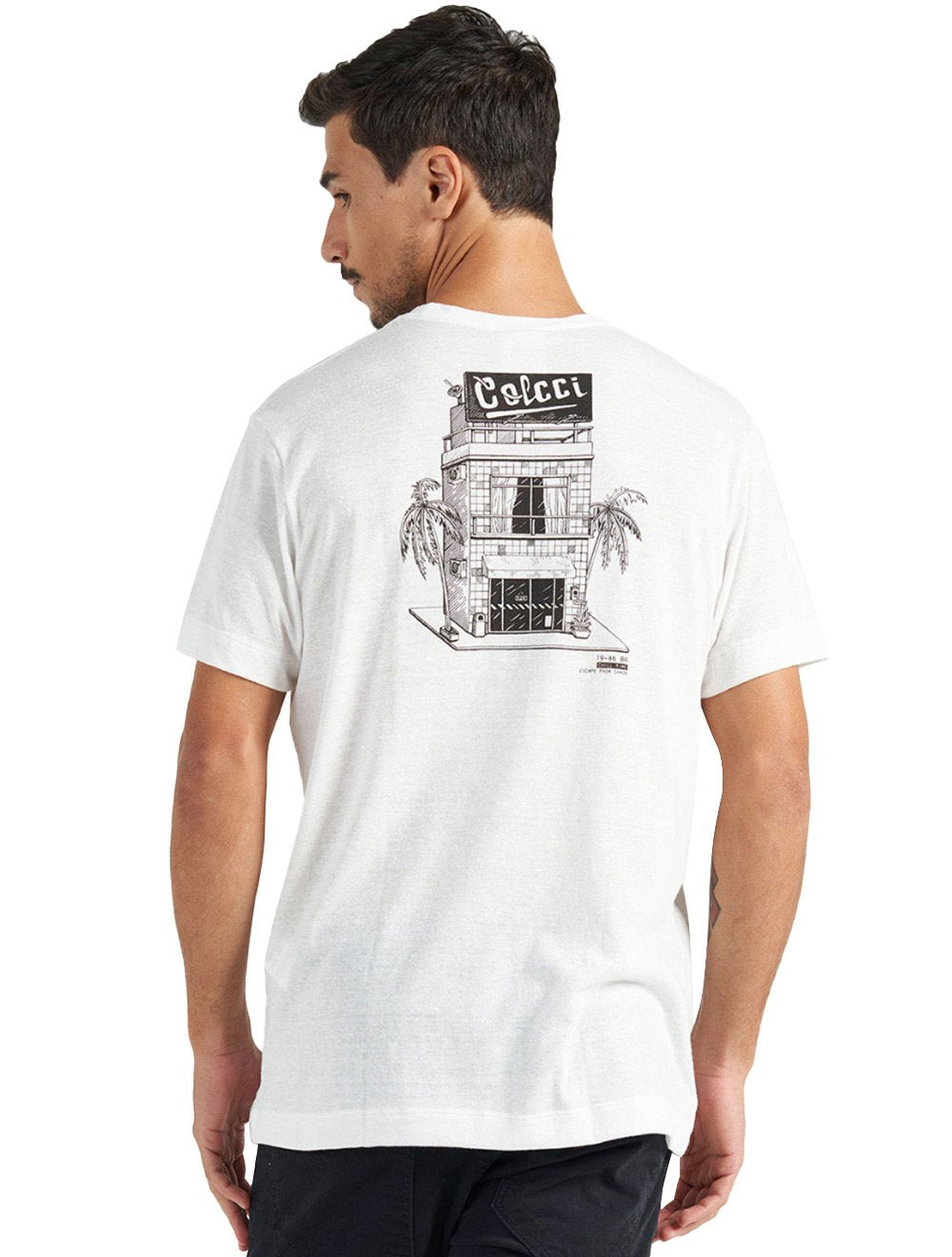 Camiseta Colcci Masculina Regular Chill Time Off-White