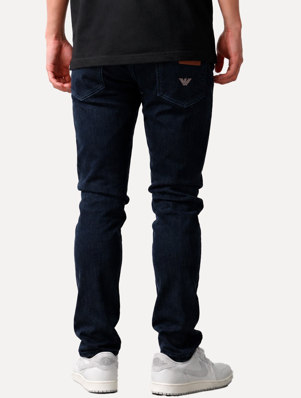 Calça Jeans Empório Armani Masculina J06 Slim Fit Low Waist Azul Escuro