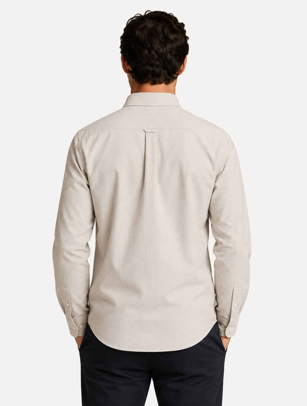Camisa Tommy Hilfiger Masculina Regular Core Oxford Cáqui