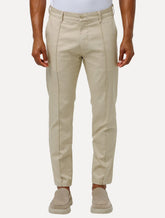 Calça K&J Black Masculina Casual Nervura Flex Twill Cáqui