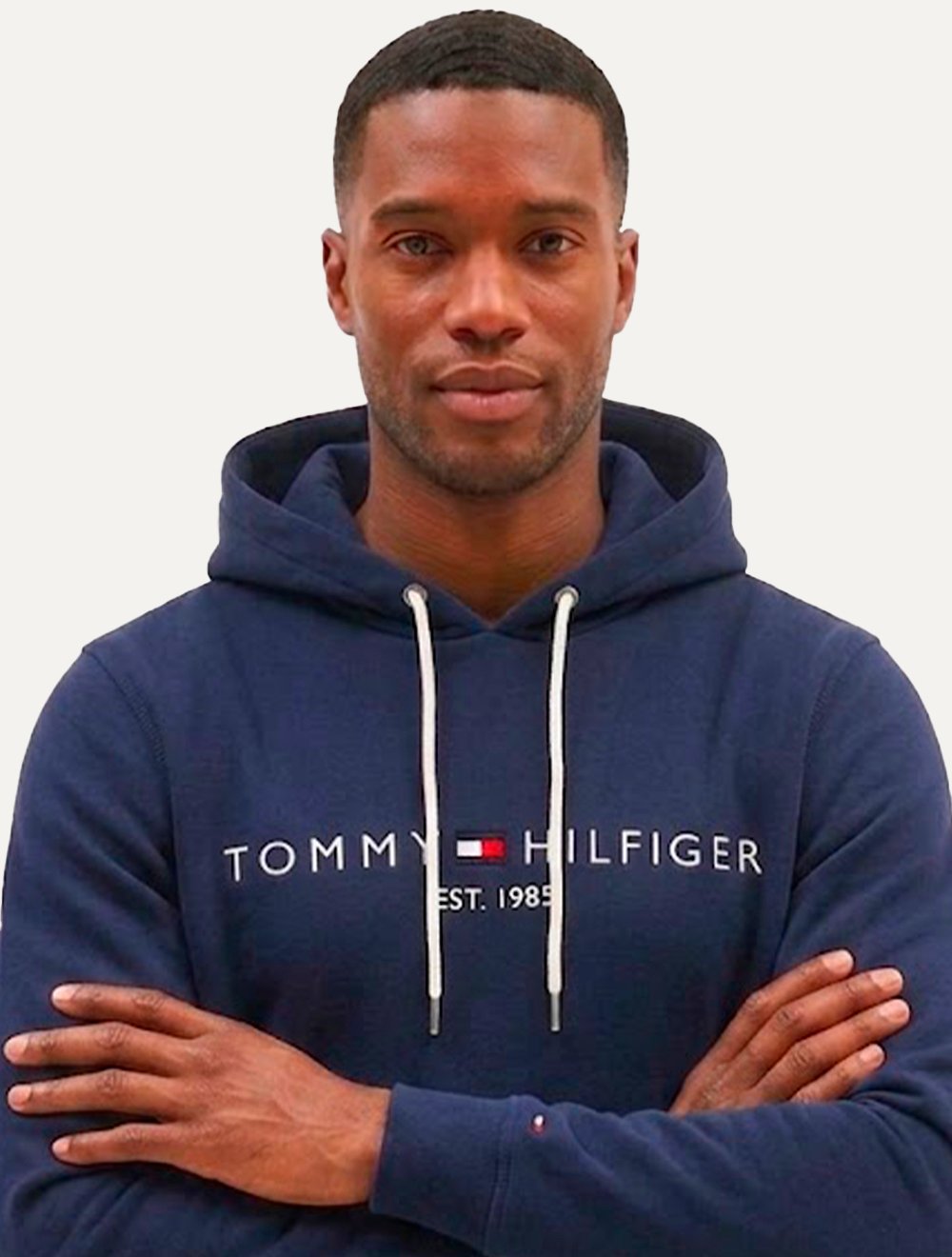 Moletom Tommy Hilfiger Masculino Hoodie Logo Core Azul Marinho
