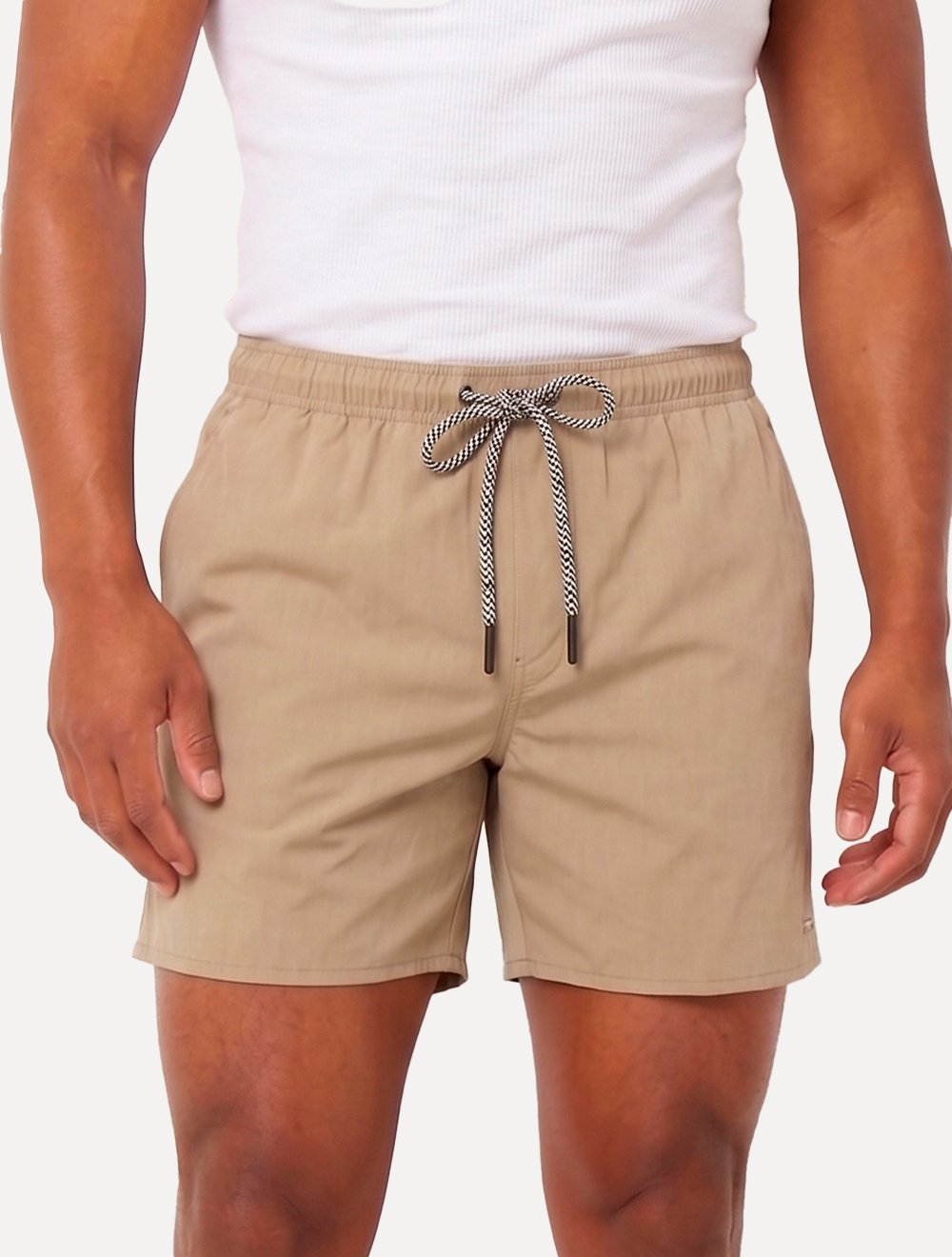 Short Aramis Masculino D'Água Elastico Logo Cáqui