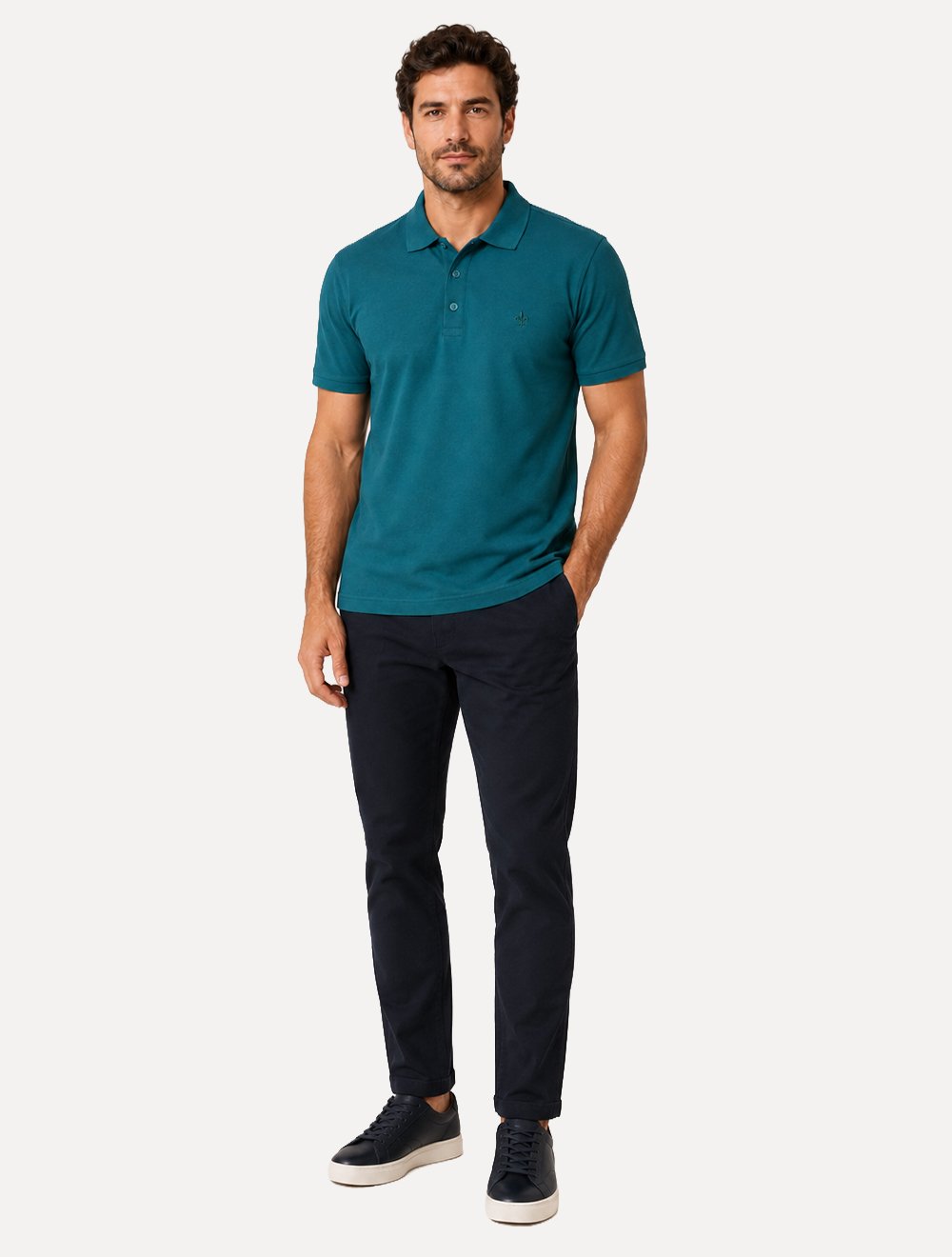Polo Dudalina Masculina Essential Color Verde Escuro