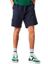 Bermuda Lacoste Masculina Moletom Fleece Signature Sash Azul Marinho