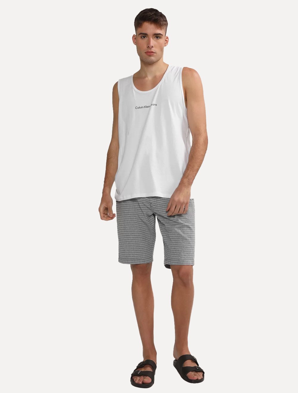 Regata Calvin Klein Jeans | Masculina Front Logo Branca
