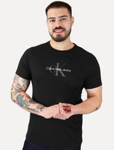 Camiseta Calvin Klein Jeans Masculina New Re Issue Frontal Logo Preta