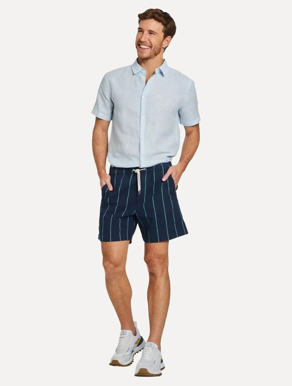 Short Reserva Masculino Relax Andes Listras Azul Marinho