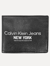 Carteira Calvin Klein Jeans Masculina CKJ Silk New York Preta