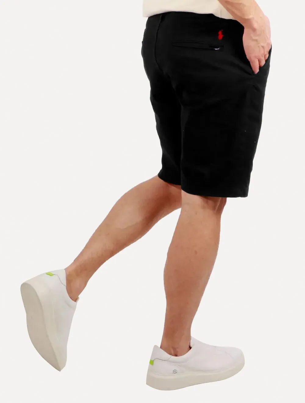 Bermuda Ralph Lauren Masculina Sarja Stretch Preta