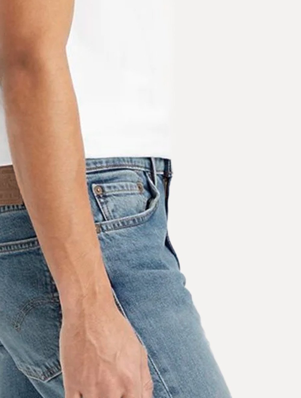 Calça Levis Jeans Masculina 510 Skinny Stretch Washed Azul Médio