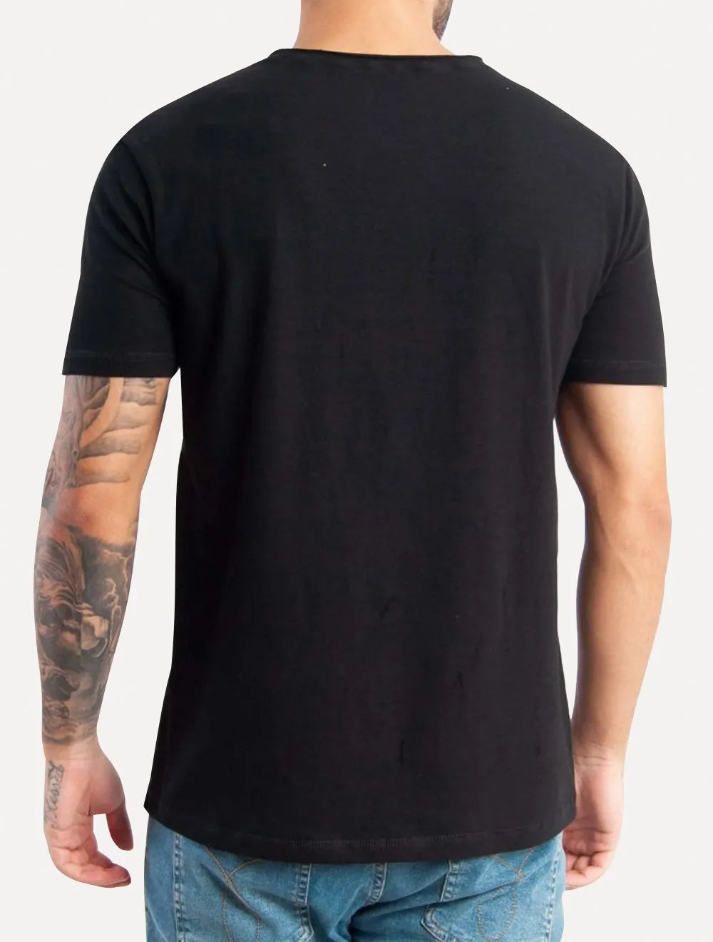 Camiseta King & Joe Masculina Slim Flex Lisa Preta