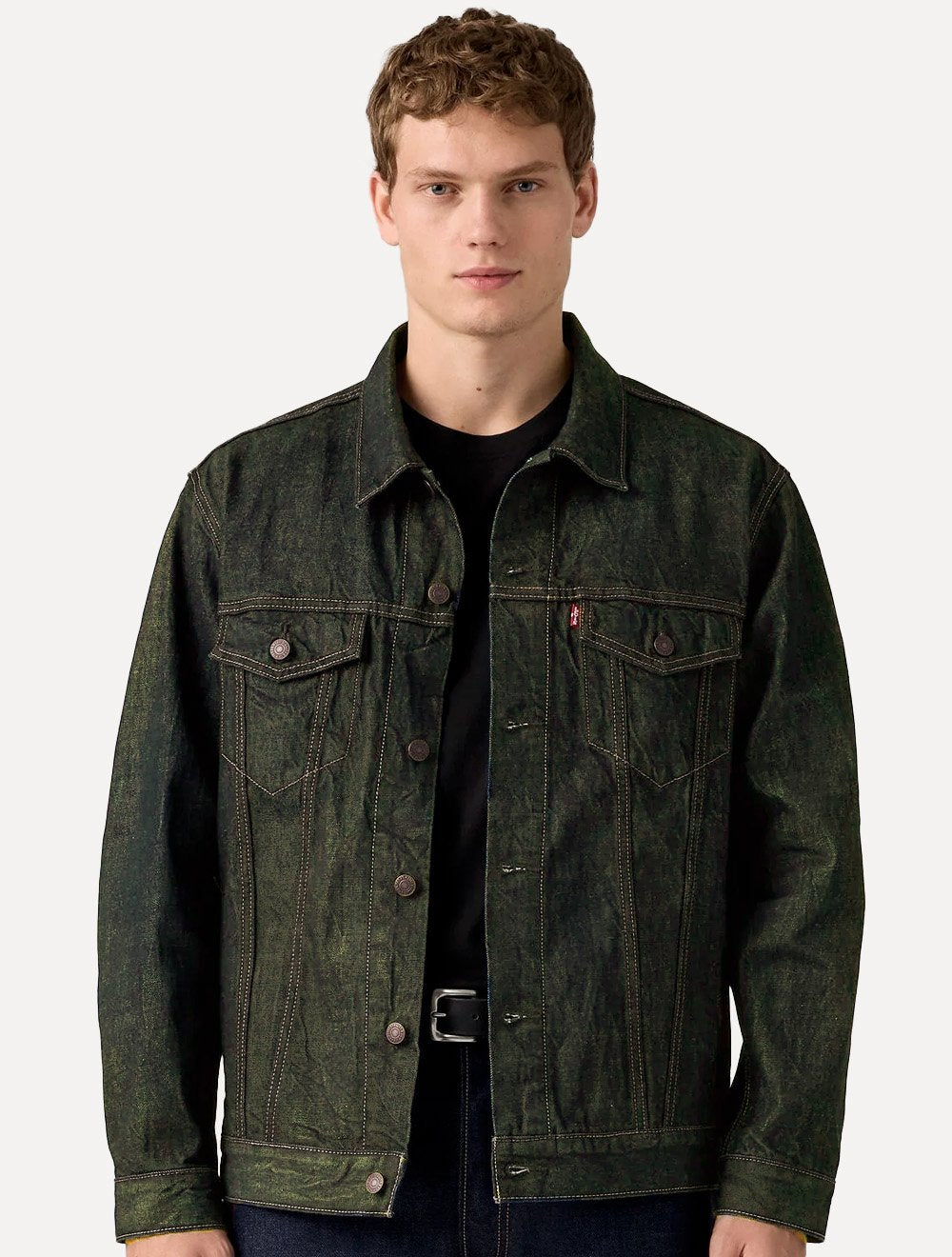 Jaqueta Levis Jeans Masculina Trucker Relaxed Verde