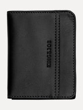 Carteira King & Joe Masculina Couro Horizontal Pesponto Preto