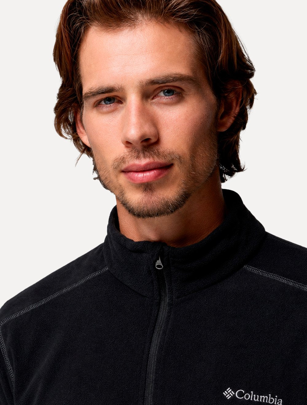 Blusa Columbia Masculina Klamath Range II Black Half Zip Preta