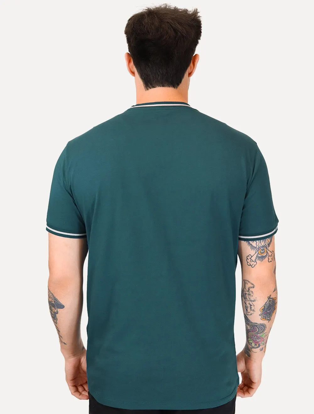 Camiseta Armani Exchange Masculina Regular Fit Manga Verde Floresta