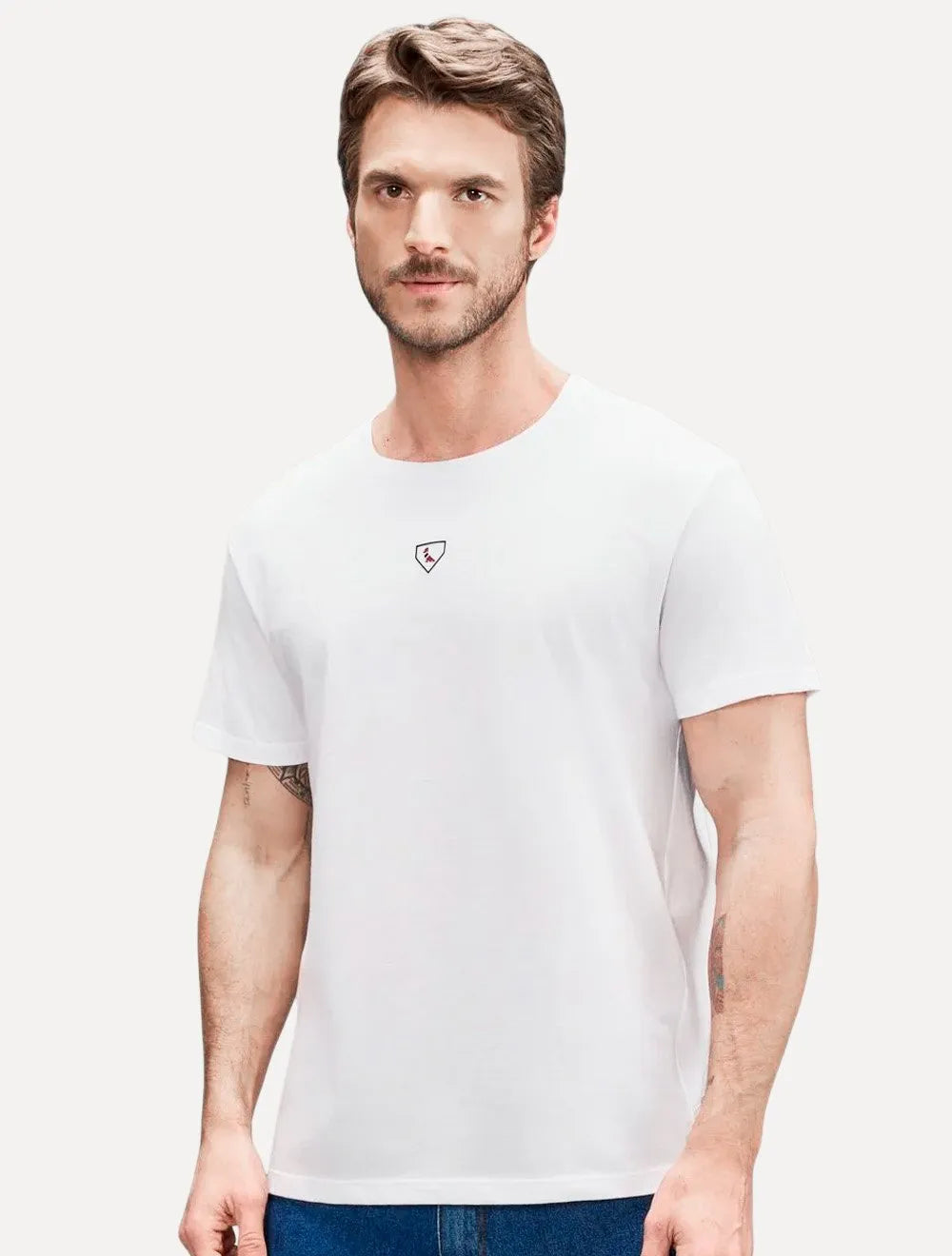Camiseta Reserva Masculina SPFC Patch Minimalist Branca