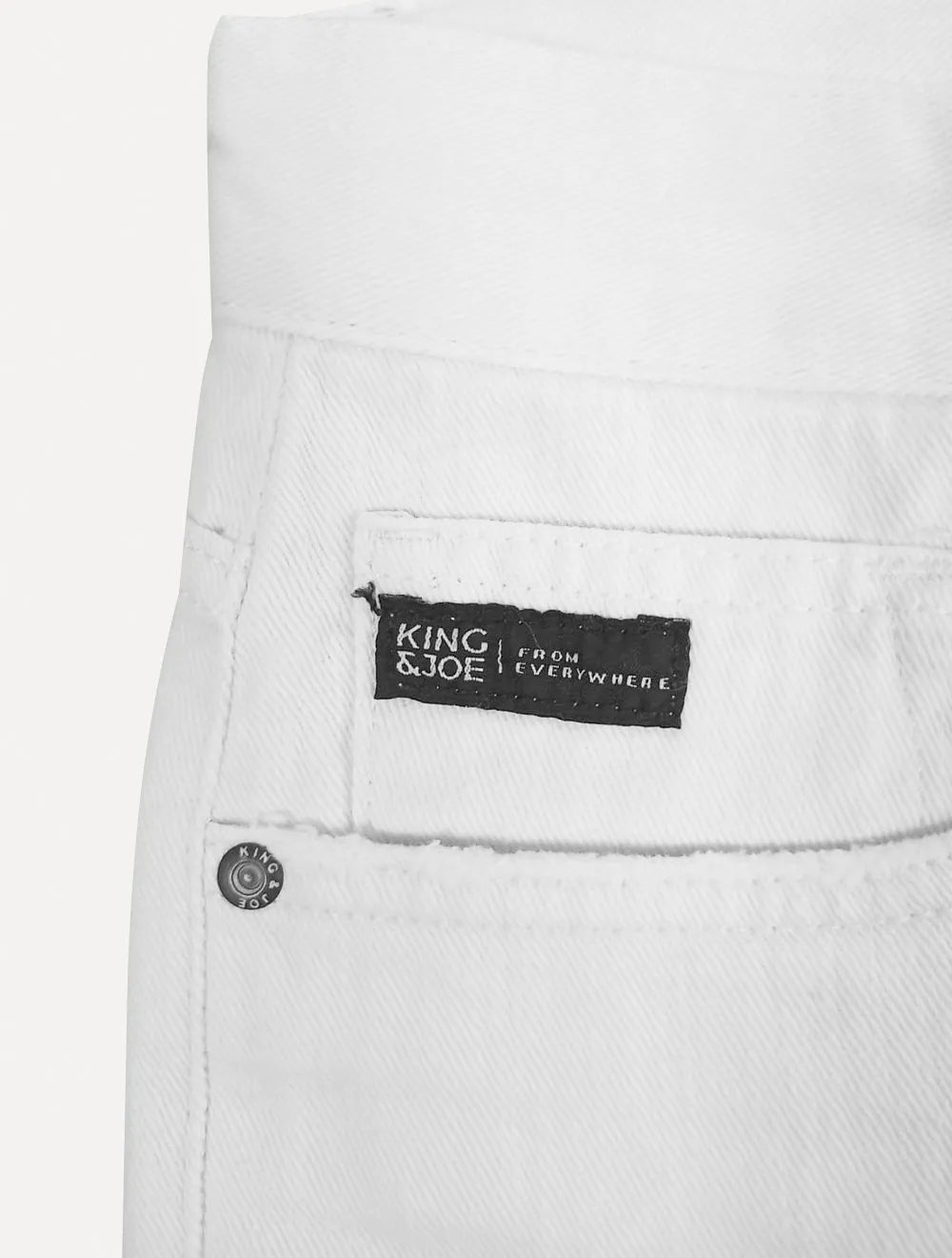Bermuda King & Joe Masculina Sarja Slim Branca