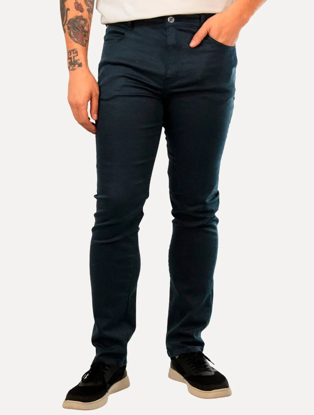 Calça Dudalina Jeans Masculina Slim Acetinada Escura