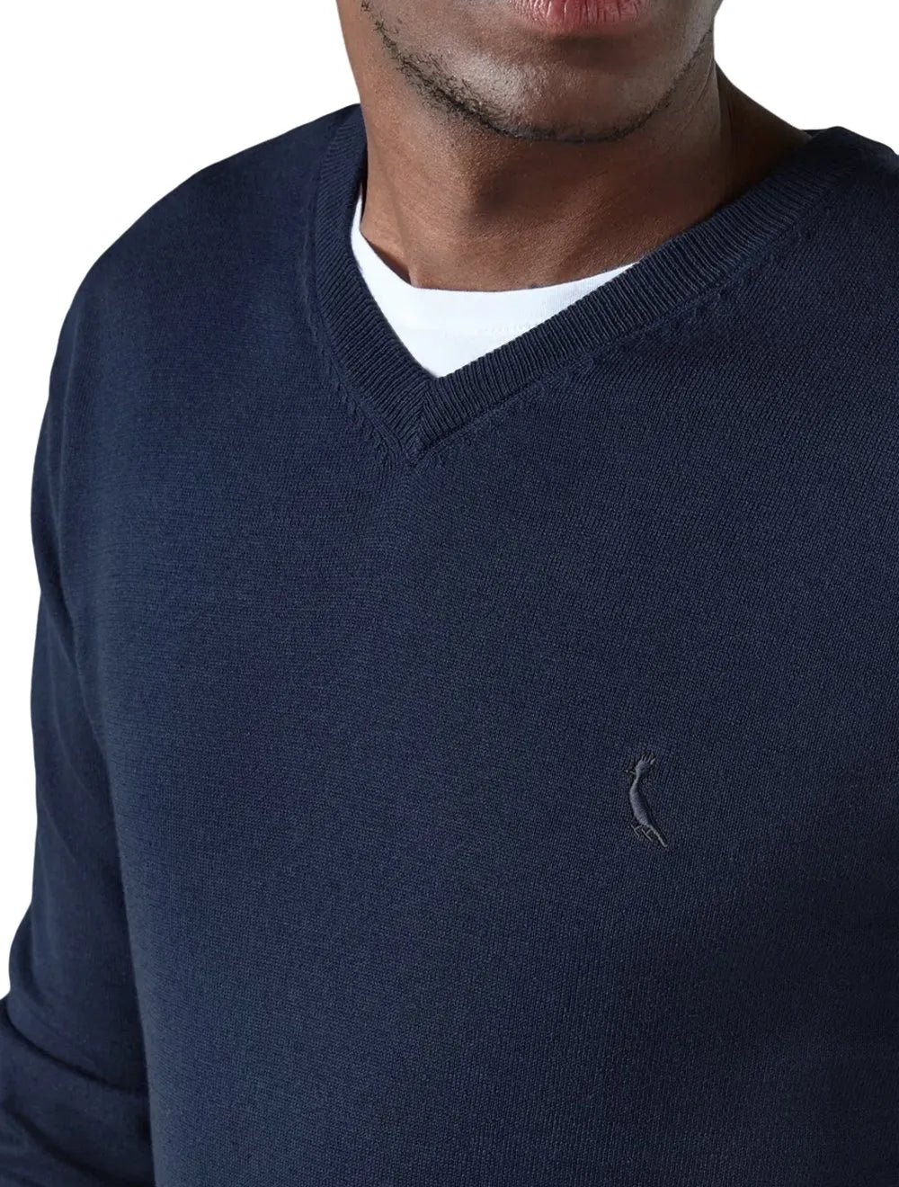 Suéter Reserva Masculino Tricot Basico Gola-V Azul Marinho