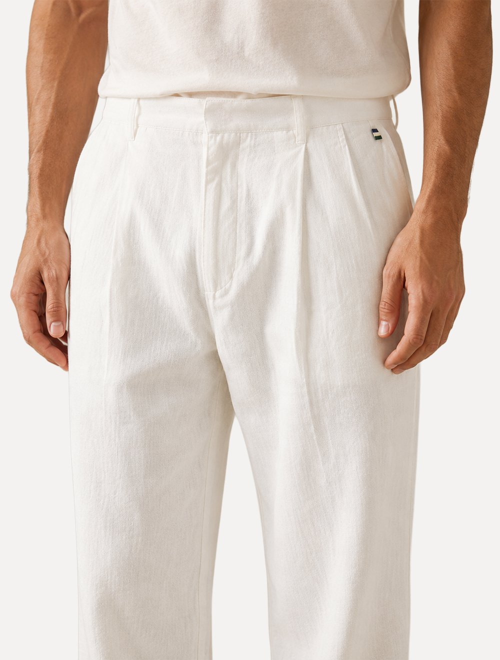 Calça Reserva Masculina Linho Casual Relax Branco