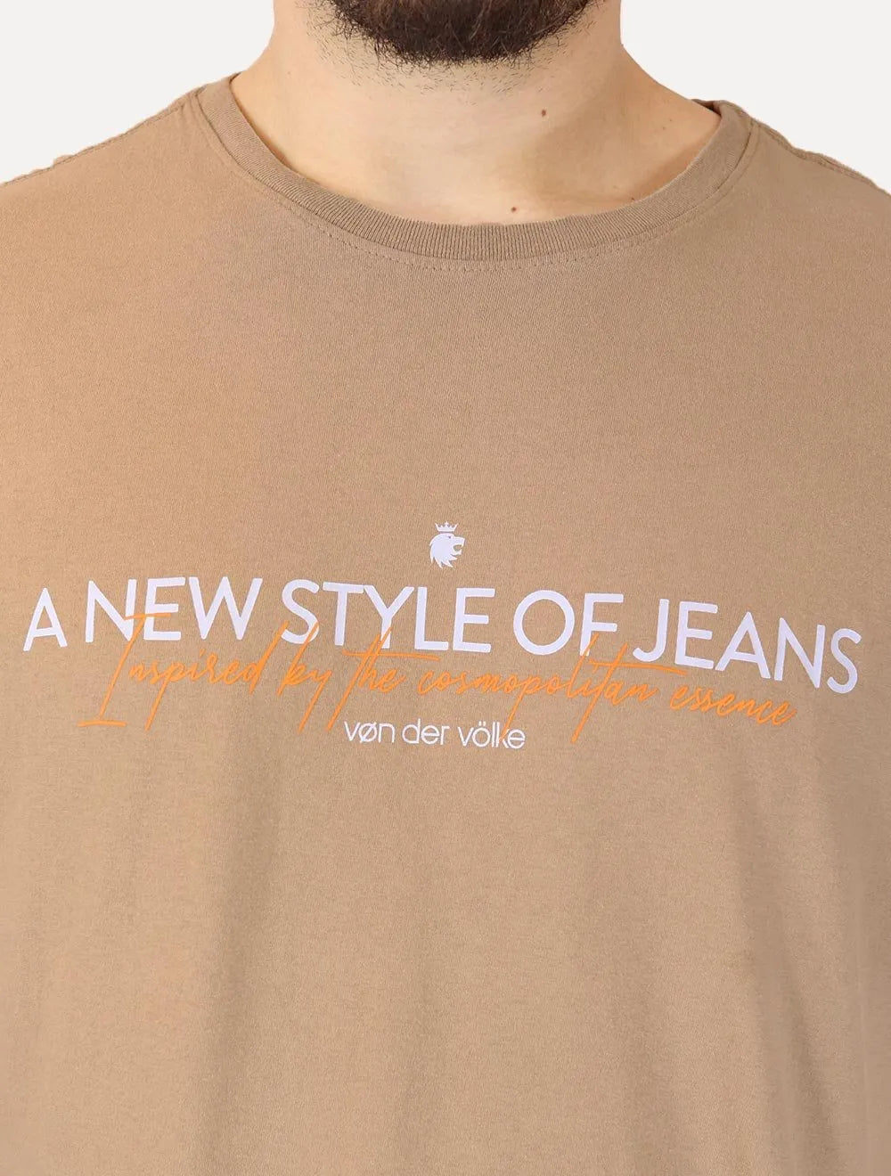 Camiseta Von der Volke Masculina Origineel New Style Cáqui