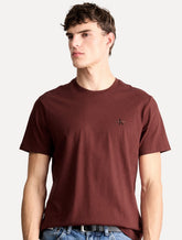 Camiseta Calvin Klein Jeans Masculina New Logo Re Issue Bordô