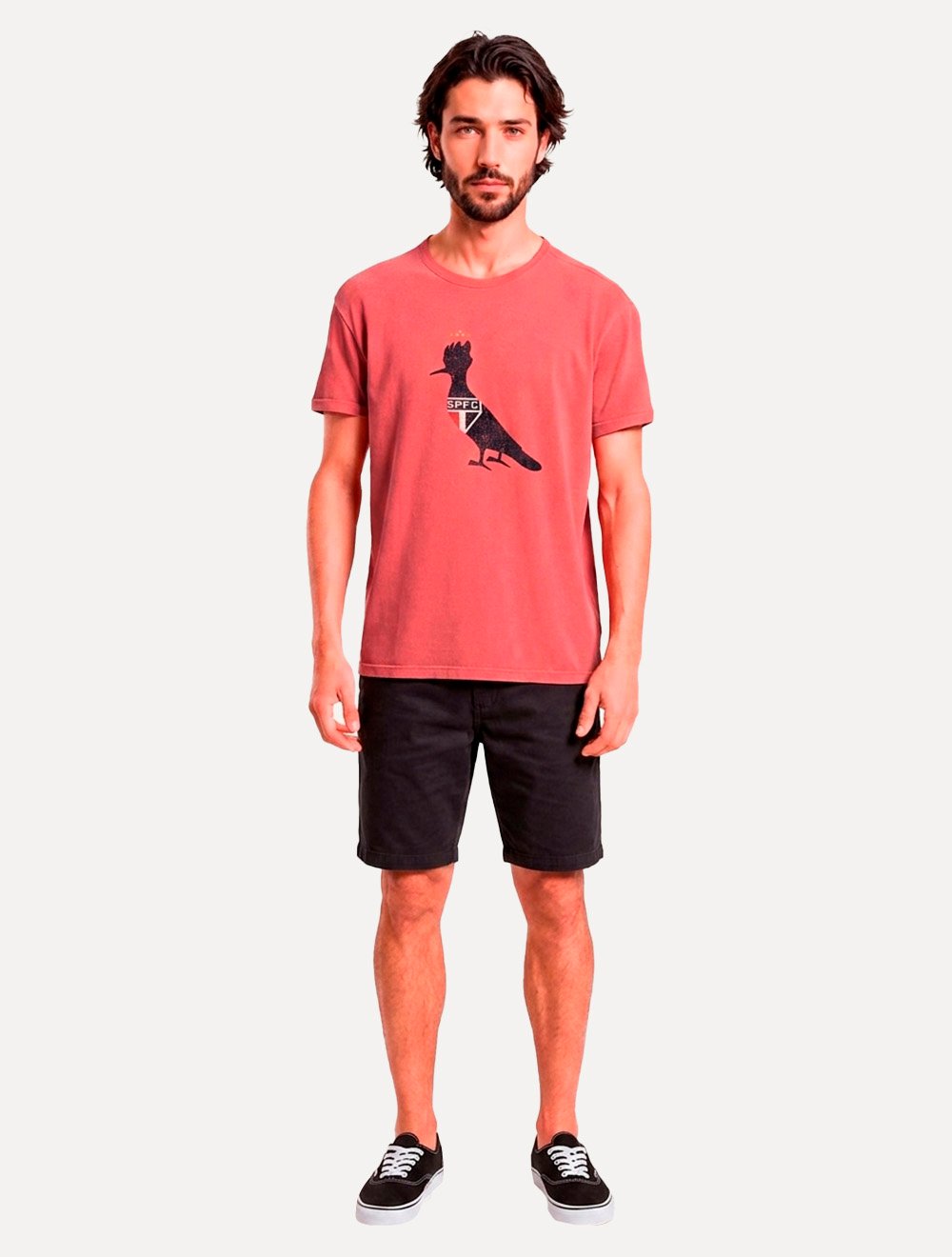Camiseta Reserva Masculina Bust Woodpecker SPFC Vermelha