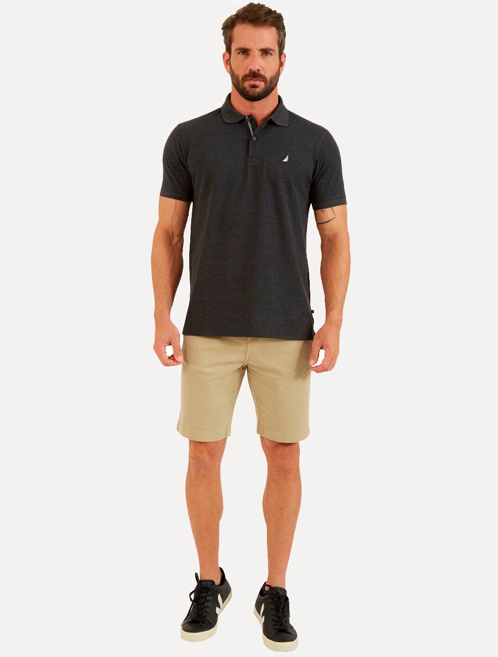 Bermuda Nautica Masculina Sarja Caqui