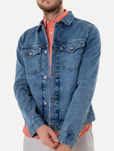Jaqueta Tommy Hilfiger Masculina Jeans Regular Trucker Calva Blue Azul