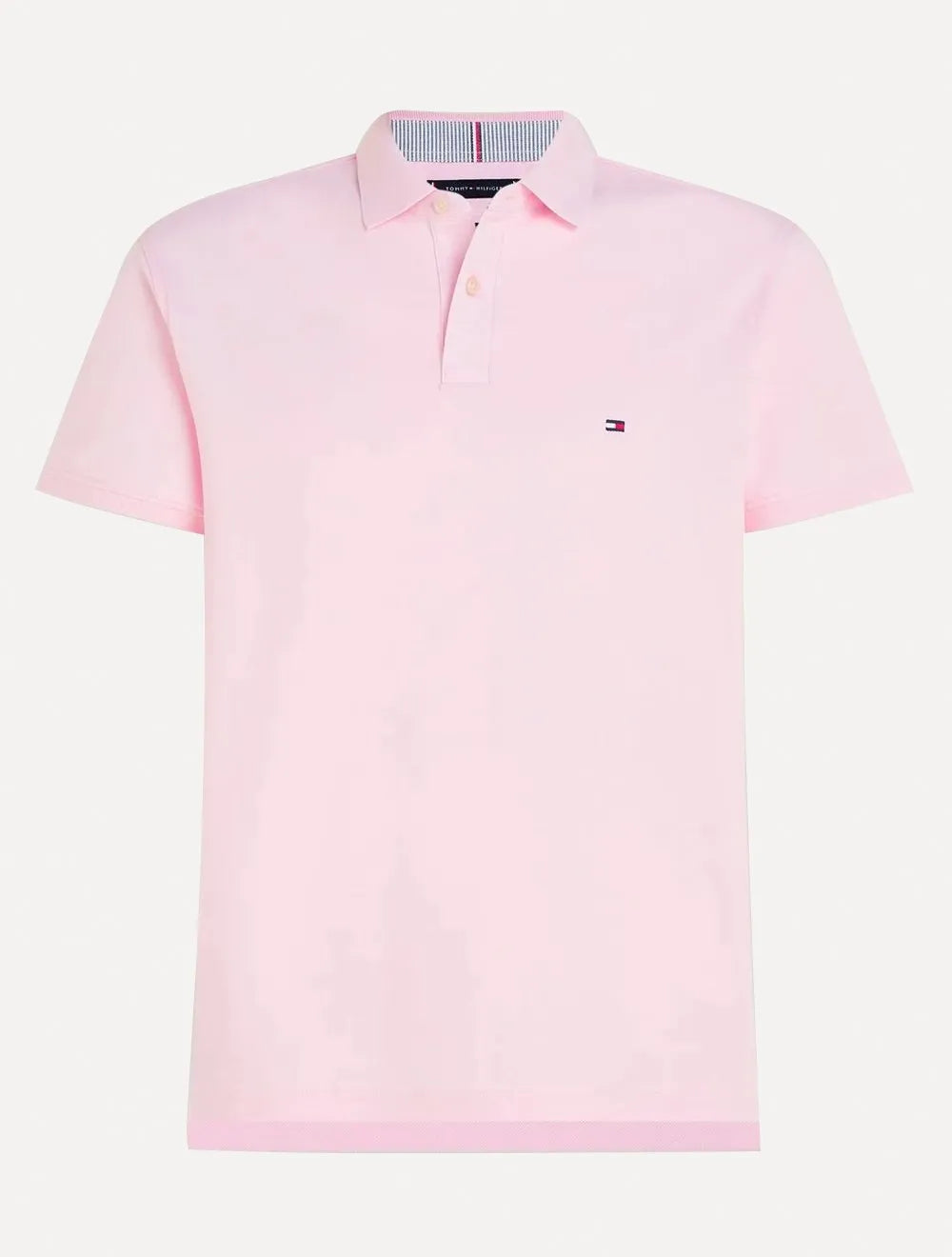 Polo Tommy Hilfiger Masculina Regular Piquet 1985 Rosa Claro