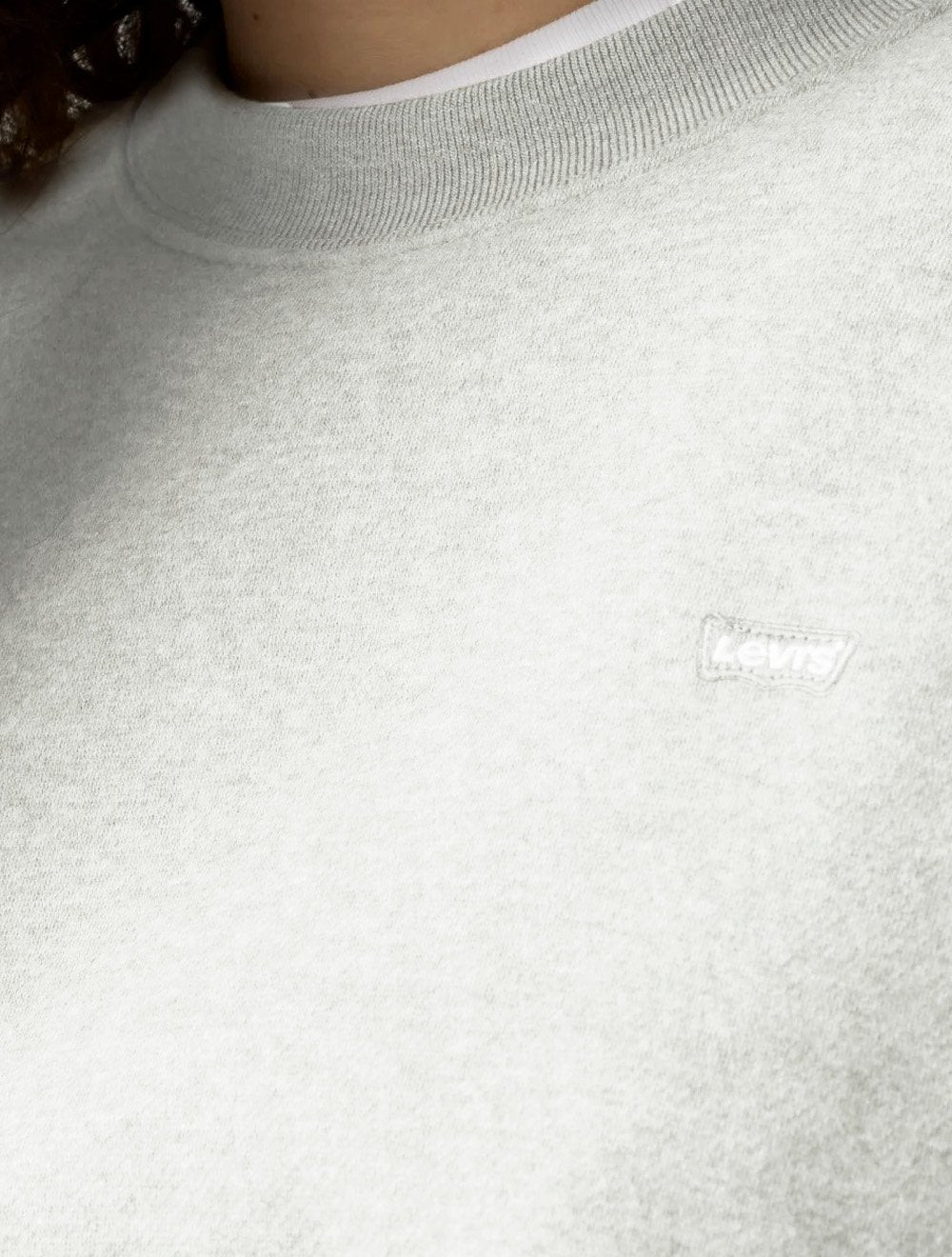 Moletom Levis Feminino Crewneck Relaxed Fit Tonal Cinza Mescla