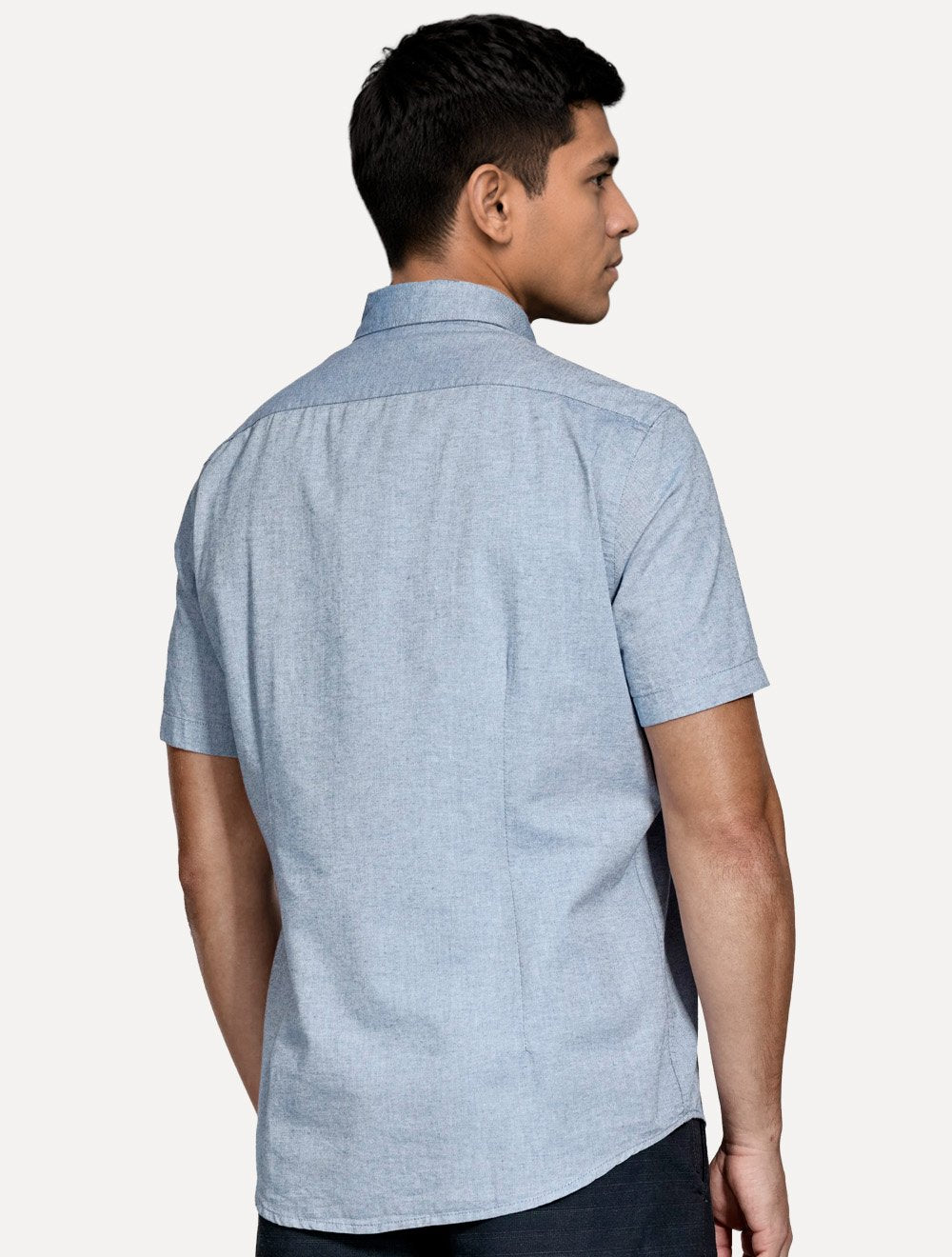 Camisa Aramis Masculina Manga Curta Slim Oxford Planalto Azul Royal