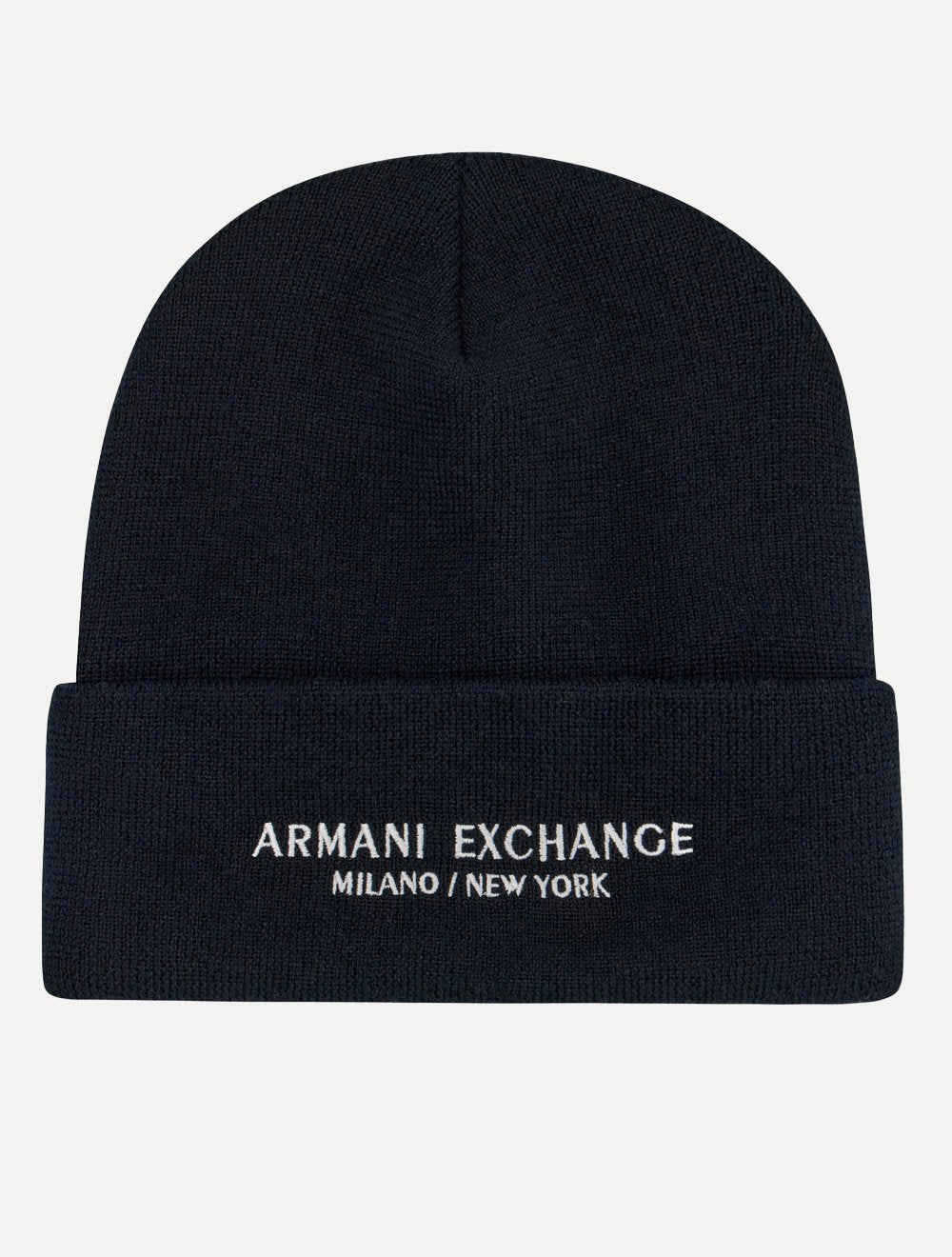 Gorro Armani Exchange Tricô Essential Name Embroidery Azul Marinho